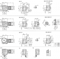 KC127 KCA127 KCF127 KCAF127減速機(jī)電機(jī)型號(hào)及尺寸圖