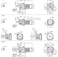 RC67 RCF67 RC67P減速機電機型號及尺寸圖